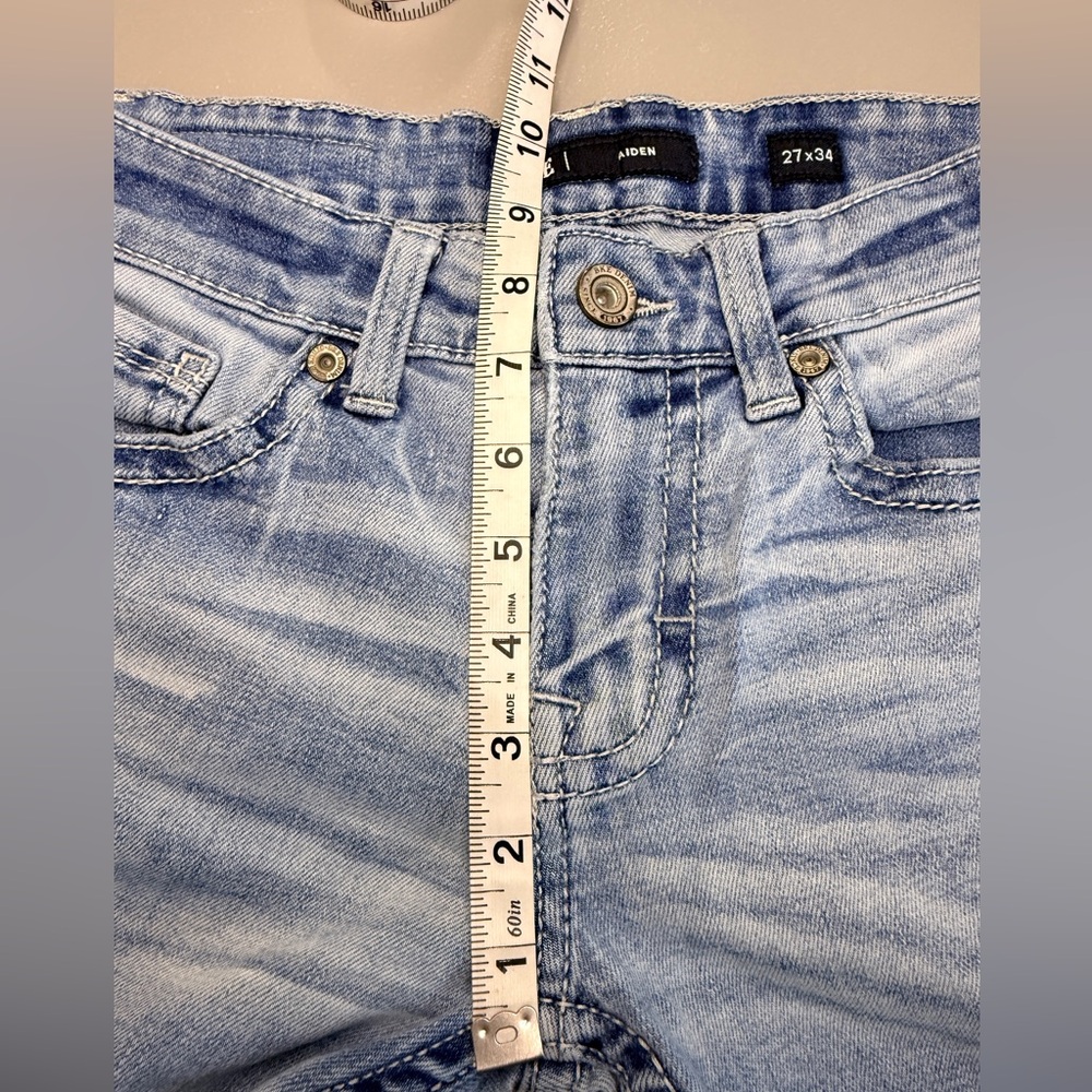 BKE Aiden Bootleg Distressed Denim Jeans 27 X 34 - Picture 5 of 11